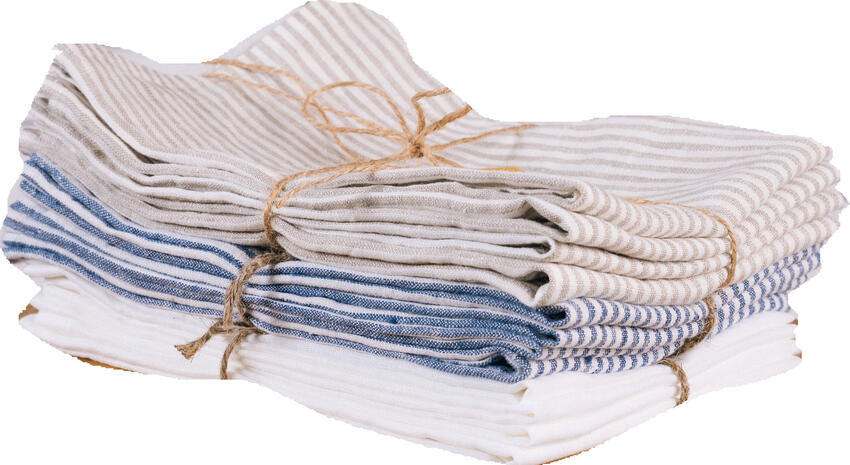 Tightly folded table clothes